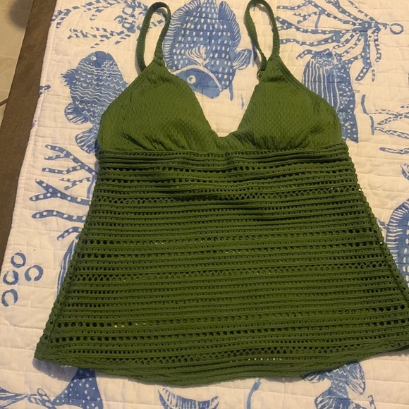 Robin Piccone - Perla Crochet Lace Tankini Top new without tag - Picture 3 of 8